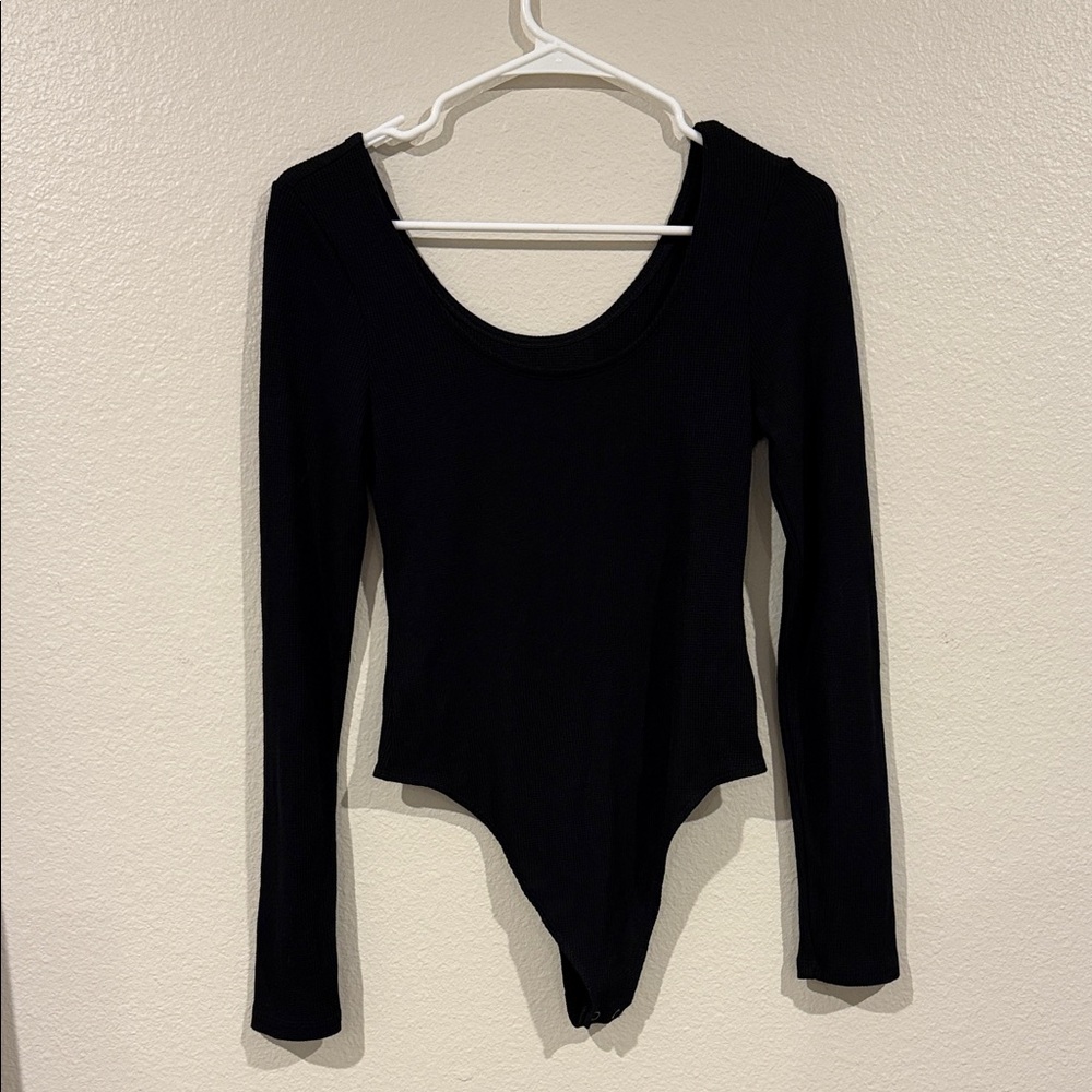 American Eagle Outfitters Black Scoop Neck Bodysuit